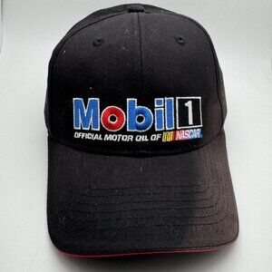 Mobil 1 NASCAR Official Motor Oil Black Adjustable Baseball Cap Hat Chase